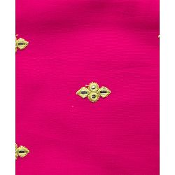 Pine Kids Woven Sleeveless Kurti & Gharara Set With Embroidery & Dupatta - Dark Pink