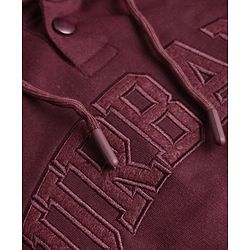 Pine Kids Cotton Mix Knit Sweatshirt with Full Sleeves and Urban Embroidery in Wine