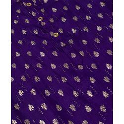 Pine Kids Woven Full Sleeves Kurta Pyjama Set with Full Length and Foil Print in Violet for 4-5 Years