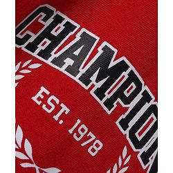Pine Active Cotton Knit Full Length Solid Coloured Champion Printed Track Pant - Red