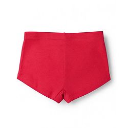 Pine Kids Cotton Mix Knit Bloomers Set With Bow Applique Pack of 3 - Red, Black & Pink