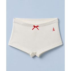 Pine Kids Cotton Mix Knit Bloomers Set With Bow Applique Pack of 3 - Red, White & Pink