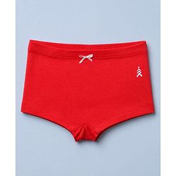 Pine Kids Cotton Mix Knit Bloomers Set With Bow Applique Pack of 3 - Red, White & Pink