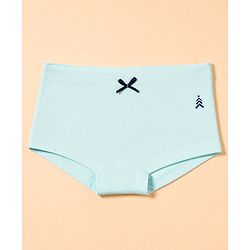 Pine Kids Cotton Elastane Knit Bloomers With Bow Applique Pack of 3 - Lavender & Light Blue