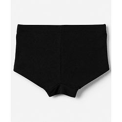 Pine Kids Cotton Lycra Knit Solid Panties Bow Detailing Pack of 3 - Brown Grey & Black