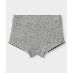 Pine Kids Cotton Lycra Knit Solid Panties Bow Detailing Pack of 3 - Brown Grey & Black
