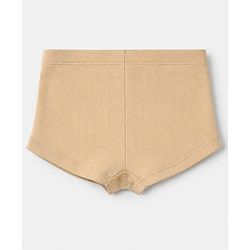 Pine Kids Cotton Lycra Knit Solid Panties Bow Detailing Pack of 3 - Brown Grey & Black