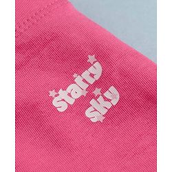 Pine Kids Cotton Elastane Knit Panties With Star Print Pack of 3 - White & Pink