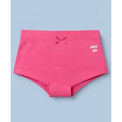 Pine Kids Cotton Elastane Knit Panties With Star Print Pack of 3 - White & Pink