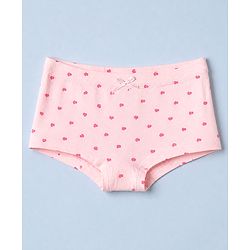 Pine Kids Cotton Knit Bloomers with Floral Print Pack of 3 - White & Pink