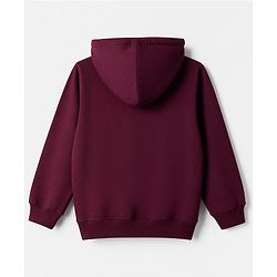 Pine Kids Cotton Mix Knit Sweatshirt with Full Sleeves and Manhattan East Park Print in Maroon