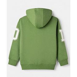 Pine Kids Cotton Mix Knit Sweatshirt with Full Sleeves and Desert Landscape Print in Light Green