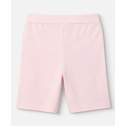 Pine Kids Cotton Lycra Knit Above Knee Length Solid Cycling Shorts Pack of 3 - Red Light Pink Black