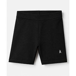 Pine Kids Cotton Lycra Knit Above Knee Length Cycling Shorts Pack of 3 - Red Grey & Black