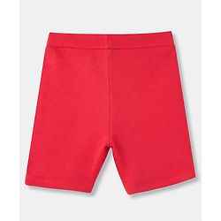 Pine Kids Cotton Lycra Knit Above Knee Length Cycling Shorts Pack of 3 - Red Grey & Black