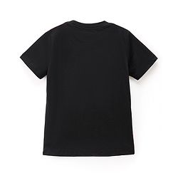 Pine Kids Marvel Single Jersey Knit Half Sleeves T-Shirts and Joggers Set With Avengers Print - Black