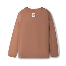 Pine Kids Disney Single Jersey Knit T-shirts With Full Sleeves and Mickey and Friends Graphic - Brown