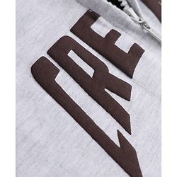 Pine Kids 100% Cotton Knit Full Sleeves Hooded Sweatshirt With Create Text Print- White