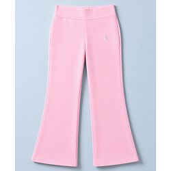 Pine Active Knit Full Length Four Way Stretch Aero Soft Flared Leggings - Pink