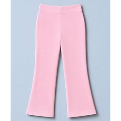 Pine Active Knit Full Length Four Way Stretch Aero Soft Flared Leggings - Pink