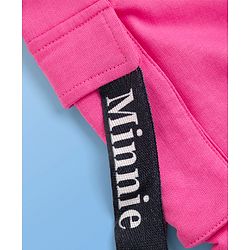 Pine Kids Disney 100% Cotton Single Jersey Knit Half Sleeves T-Shirt and Joggers with Full Length and Minnie Mouse Graphic in Pink