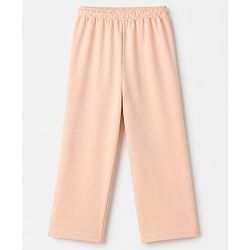 Pine Kids Cotton Blend Looper Knit Half Sleeves T-Shirt and Jogger with New York Basketball Print in Peach