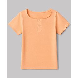 Pine Kids Cotton Knit Half Sleeves T-Shirt & Pyjama Night Suit with Floral Print - Peach