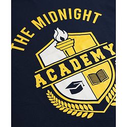 Pine Kids Cotton Knit Full Sleeves T Shirt Pyjama Nightwear Suit With Text Print - Navy Blue