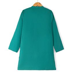 Pine Kids Woven Full Sleeves Sequinned Kurta & Pyjama Set - Green
