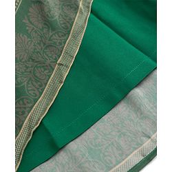 Pine Kids Woven Lehenga Choli Dupatta with Half Sleeves and Geometric Print in Red