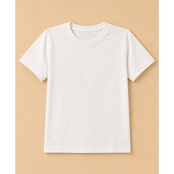 Pine Kids Cotton Knit Half Sleeves Solid T-Shirt Pack Of 5 - Black Red Navy Blue White & Grey