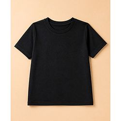 Pine Kids Cotton Knit Half Sleeves Solid T-Shirt Pack Of 5 - Black Red Navy Blue White & Grey
