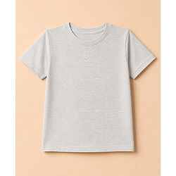 Pine Kids Cotton Knit Half Sleeves Solid T-Shirt Pack Of 5 - Black Red Navy Blue White & Grey