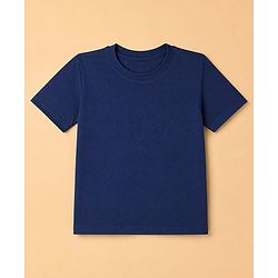 Pine Kids Cotton Knit Half Sleeves Solid T-Shirt Pack Of 5 - Black Red Navy Blue White & Grey