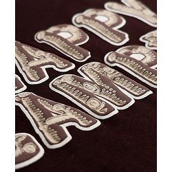 Pine Kids 100% Cotton Knit T-Shirts with Half Sleeves and Happy Camper Text Print - Dark Brown