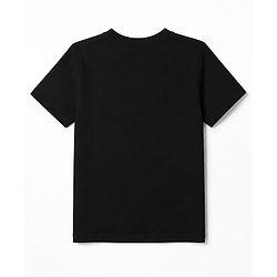 Pine Kids 100% Cotton Knit Half Sleeves T-Shirts with Racing Print - Black
