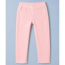 Pine Kids Denim Woven Ankle Length Jeggings in Peach