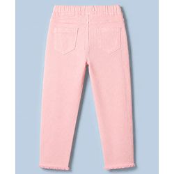 Pine Kids Denim Woven Ankle Length Jeggings in Peach