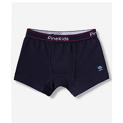 Pine Kids Cotton Knit Trunks with Stripe & Abstract Print Pack of 3 - Black & Blue