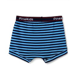 Pine Kids Cotton Knit Trunks with Stripe & Abstract Print Pack of 3 - Black & Blue