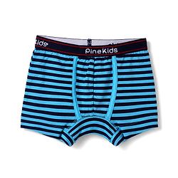 Pine Kids Cotton Knit Trunks with Stripe & Abstract Print Pack of 3 - Black & Blue