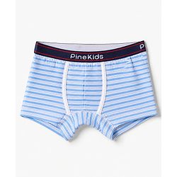 Pine Kids 100% Cotton Knit Printed Trunks Pack of 3 - Blue