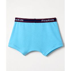 Pine Kids 100% Cotton Knit Printed Trunks Pack of 3 - Blue