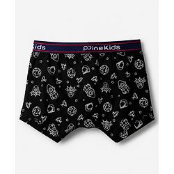Pine Kids 100% Cotton Knit Printed Trunks Pack of 3 - Blue