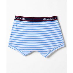 Pine Kids 100% Cotton Knit Printed Trunks Pack of 3 - Blue