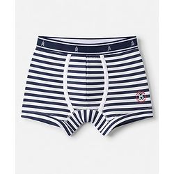 Pine Kids 100% Cotton Elastane Knit Trunk with Football Print Pack of 3 - Red Blue & White