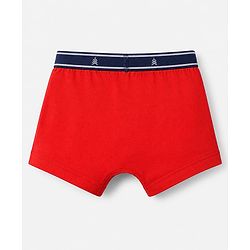Pine Kids 100% Cotton Elastane Knit Trunk with Football Print Pack of 3 - Red Blue & White