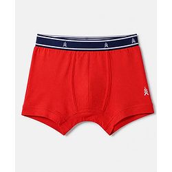 Pine Kids 100% Cotton Elastane Knit Trunk with Football Print Pack of 3 - Red Blue & White