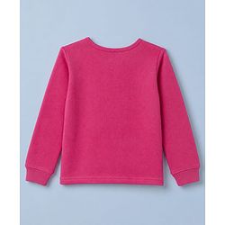 Pine Kids Cotton Knit Full Sleeves Solid Vest and Pant - Dark Pink