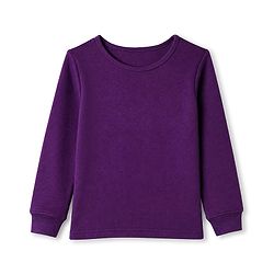 Pine Kids Cotton Mix Knit Full Sleeves Vest & Pant Thermal Set in Purple
